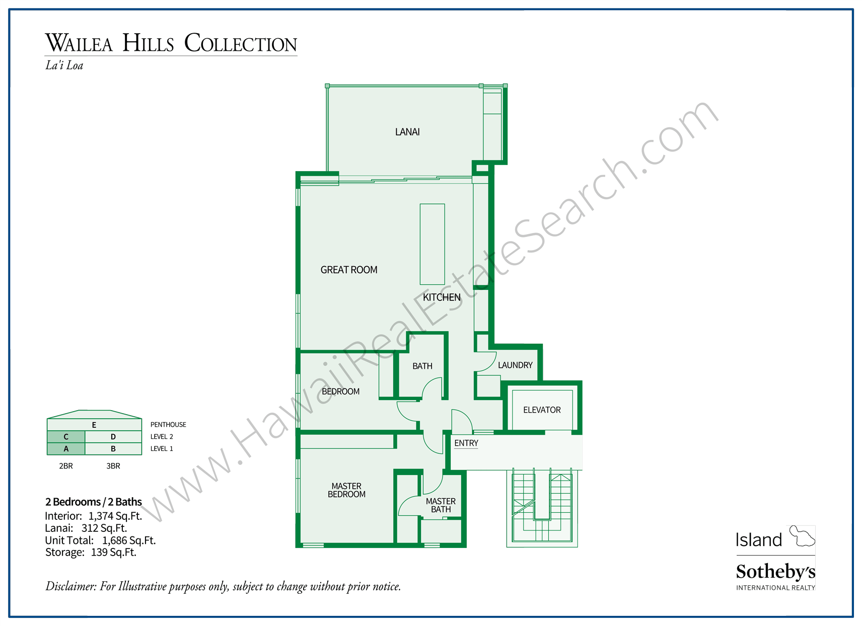 2 Bedroom Floor Plan Wailea Hills